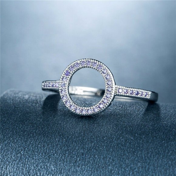 New 925 Sterling Silver Amethyst Ring - Picture 2 of 3